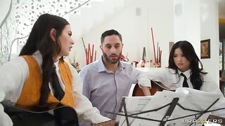 They whipped the cunts of two young Asian beauties in stockings
