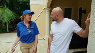 The best MILF pool girl sex after swimming in the pool