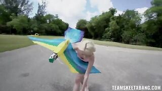 A nympho girl would like to have sex right in the middle of nature