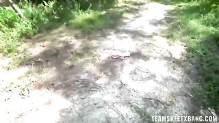 A nympho girl would like to have sex right in the middle of nature