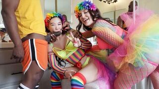 A man has sex with girls as if they were his toys, just like in a fantasy world