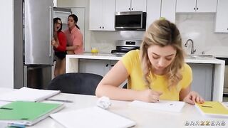 Tutor Tips & Big Natural Tits - unforgettable threesome