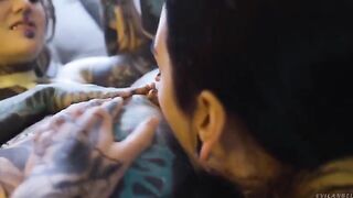 Lesbian beauties fucked each other in their asses with a strapon