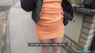 Hot Italian brunette lost her phone and got banged on the street
