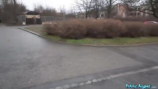 A German woman is left alone and fucks with someone for money