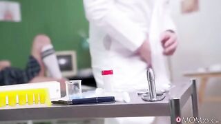 A hot girl is treating the doctor's dick problem