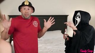 Unexpected visitors for group sex with young girls