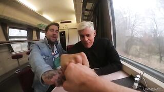 A group of muscular men tried to explain the meaning of modern relations