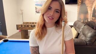 She played pool and lost, so she had to fuck