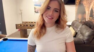 She played pool and lost, so she had to fuck