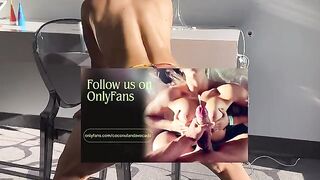 Glass bottom testing with a stunning Latina bombshell
