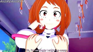 Deku fucks Ochaco in an intense scene from My Hero Academia