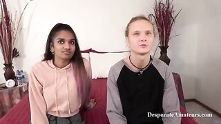 Kama Sutra casting with desperate amateurs, getting fucked hard for money
