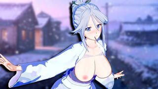 Hentai anime with Shirayuki Tomoe in 3D quality - the best compilation