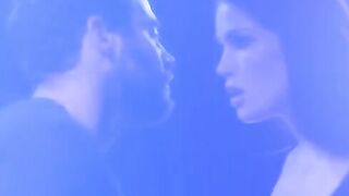 A beautiful woman, Goddess Evelyn Claire, gets her pussy fucked hard in a steamy scene