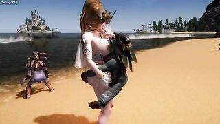A goddess is being ravished by goblins on the beach in this episode