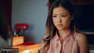 Two cute girls Lulu Chu and Gianna Dior have a threesome