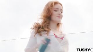 The desires of our princess are the law for us. Outdoor redhead action is pure fire