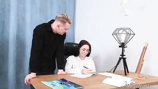 A cute girl took a dick in her pussy, but studying didn't even cross her mind