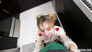 A young girl with a pierced pussy demonstrates her skills