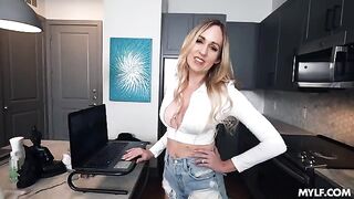 The girl has a steamy encounter with her stepmom in a provocative pose
