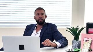 The boss is the king of the office party, especially in HD scenes