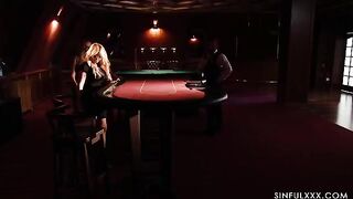 A passionate sex of three in the dark room