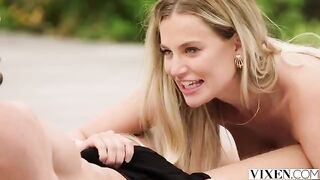 A gracious girl is having fun on the streets in a bold way