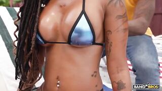 Her little black mouth is perfectly shaped for a penis