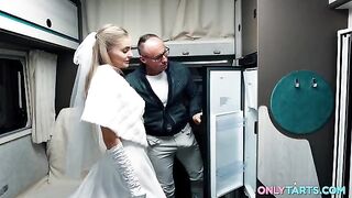 A bride has sex with her husband, he has the right to her pussy