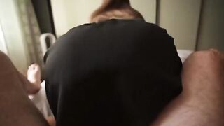 She saw me jerking off with her panties and she offered me sex