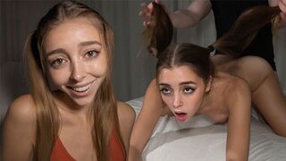 The girl was treated harshly by her roommate in a rough encounter