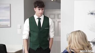 A girl is having sex with her mom because she broke up
