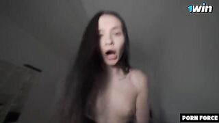 She experienced an intense orgasm, her body shook uncontrollably hard