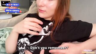 The neighbor helps the girl when her boyfriend is not around to satisfy her needs