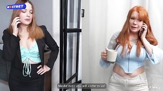 Hot threesome sex with a stepmom and a teacher, featuring Marsh Swallow’s daring role-play antics