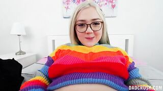 A young girl is asking her stepdad to make a gift for her