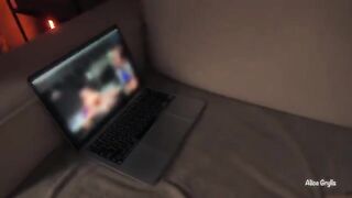Babe got so excited watching porn, she was willing to try it with me