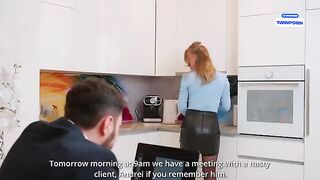 A man fucks his secretary, who is not averse to it