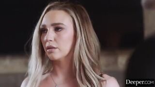 One makes a blowjob, the other cumming on her in an intense scene