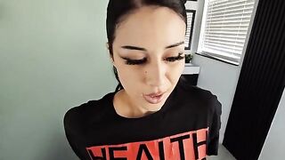 A goth girl experiences real cock for the first time
