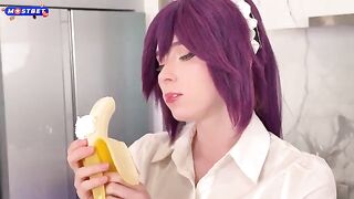 She’s an anime girl, so she can get fucked in every scene
