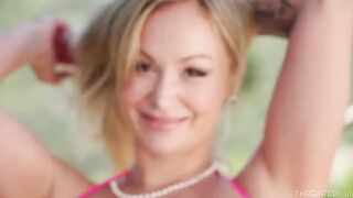 The girl successfully swallowed all the cum after training