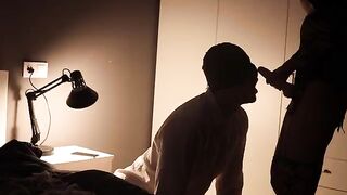 Femdom babe uses a strapon to fuck her guy’s ass hard