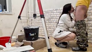 A guest worker repaired the house and had sex with a hot hostess