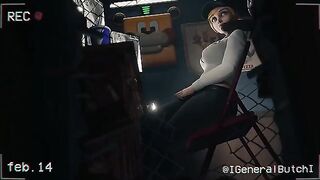Vanessa gets fucked by a security guard in the office at FNAF Mega Pizzaplex