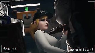 Vanessa gets fucked by a security guard in the office at FNAF Mega Pizzaplex