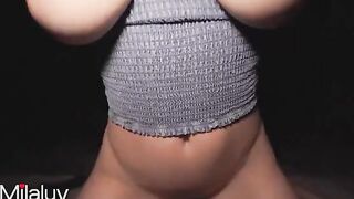 Busty amateur Milaluv fucked at night in the neighborhood