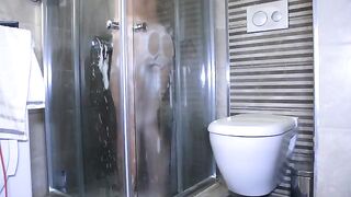 Instead of showering, the couple engaged in oral sex