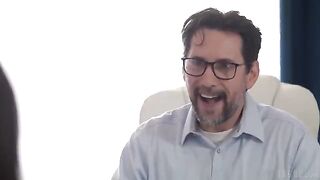 The interview went well, and the brunette was very happy with it